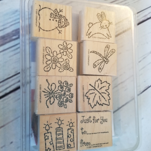 Huge Lot of 70 rubber stamps Stampin up! Vintage sets craft card scrapbooking - Picture 8 of 14